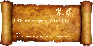Nürnberger Gizella névjegykártya