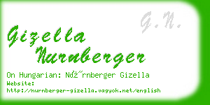 gizella nurnberger business card